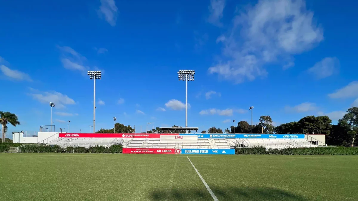 A training pitch at Loyola Marymount University described as worse than Charleroi.